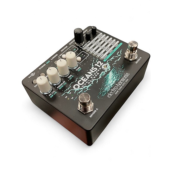 Used Electro-Harmonix OCEANS 12 DUAL STEREO REVERB Effect Pedal