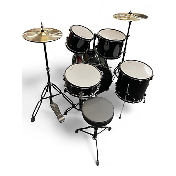 Used Stagg 5 Piece TIM120B Black Drum Kit