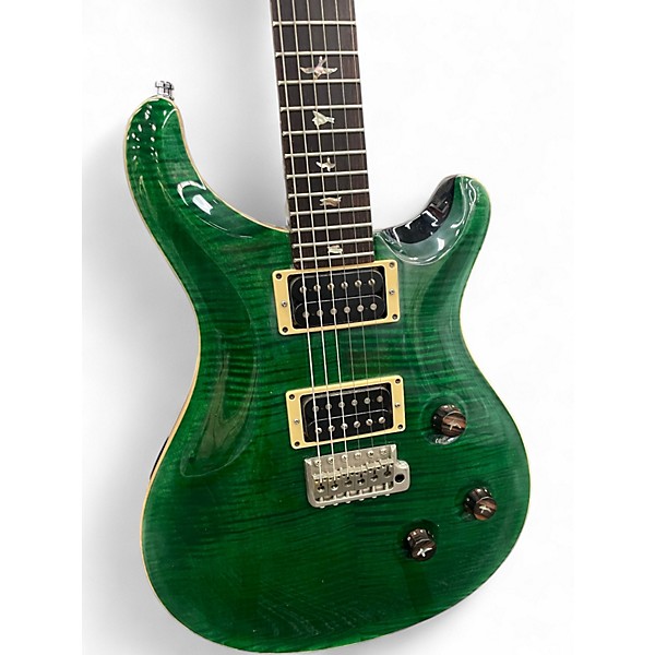 Used 2010 PRS CUSTOM 24 SERIES 10 TOP Emerald Green Solid Body Electric Guitar