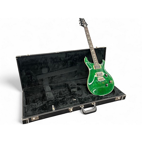 Used 2010 PRS CUSTOM 24 SERIES 10 TOP Emerald Green Solid Body Electric Guitar