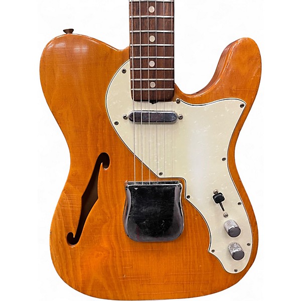 Vintage 1970s Fender Telecaster Thinline Natural Hollow Body Electric Guitar