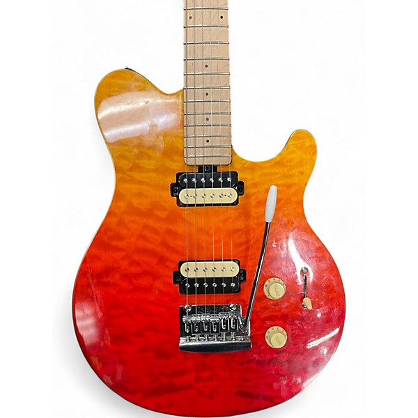 Used Sterling by Music Man Sub AX3 Axis Spectrum Red Solid Body Electric Guitar