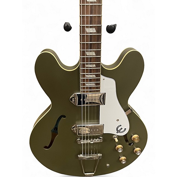 Used Epiphone CASINO WORN Royal Olive Solid Body Electric Guitar