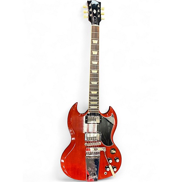 Used Gibson SG STANDARD 61 MAESTRO Candy Apple Red Solid Body Electric Guitar