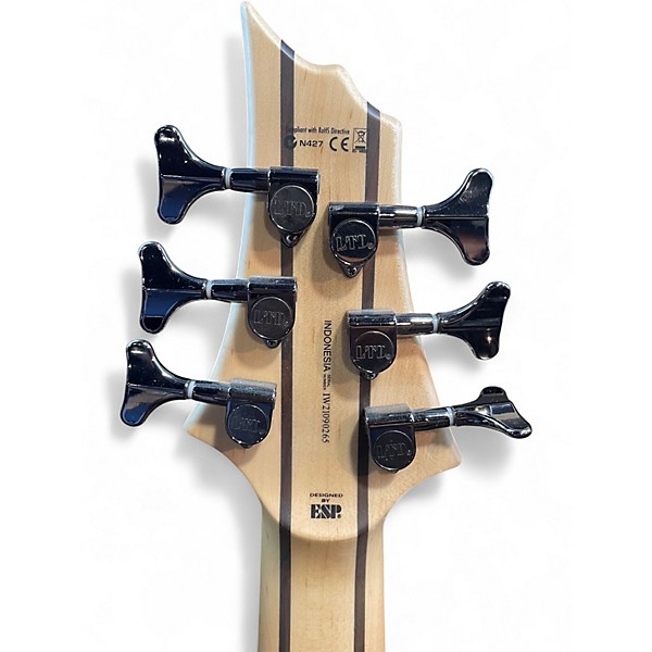Used ESP LTD B206SM 6 String Spalted Maple Electric Bass Guitar