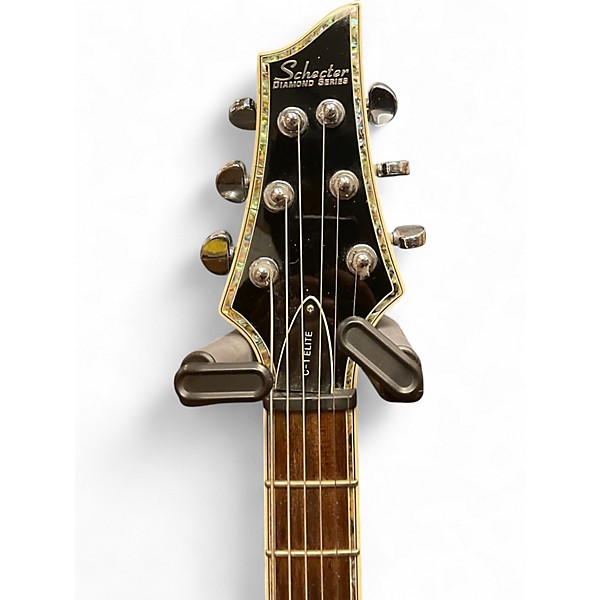 Used Schecter Guitar Research C-1 ELITE Black Solid Body Electric Guitar