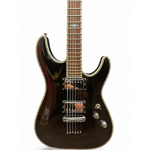 Used Schecter Guitar Research C-1 ELITE Black Solid Body Electric Guitar