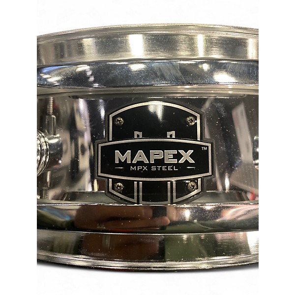 Used Mapex 14in Steel Shell Piccolo Snare Drum Chrome Silver Drum