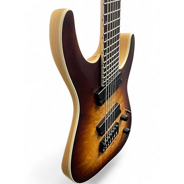 Used 2022 Schecter Guitar Research SLAT7P HTMS SOLOIST Bourbon Burst Solid Body Electric Guitar