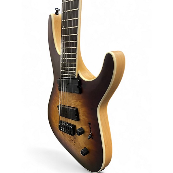 Used 2022 Schecter Guitar Research SLAT7P HTMS SOLOIST Bourbon Burst Solid Body Electric Guitar