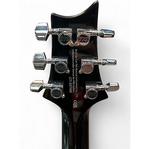 Used PRS SE Custom 24 Black Gold Sunburst Solid Body Electric Guitar