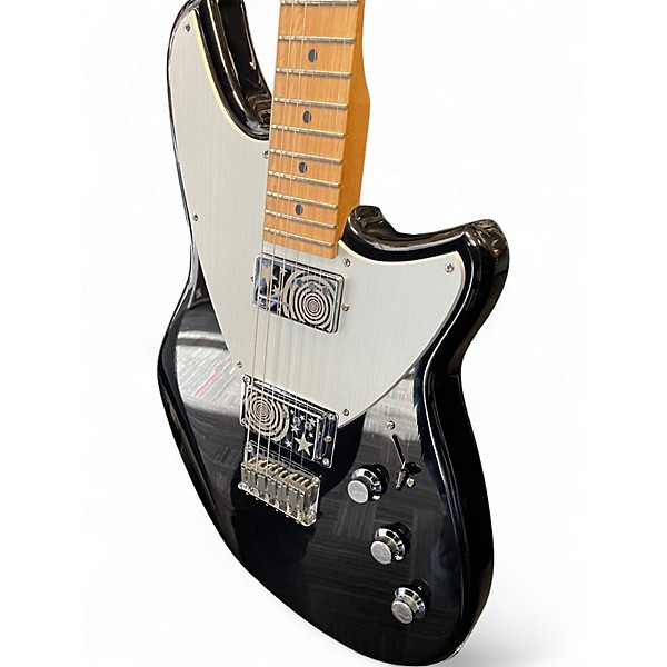 Used Reverend Z Black and Silver Solid Body Electric Guitar