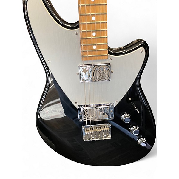 Used Reverend Z Black and Silver Solid Body Electric Guitar