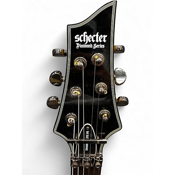 Used Schecter Guitar Research Damien Elite 6 Floyd Rose RED Solid Body Electric Guitar