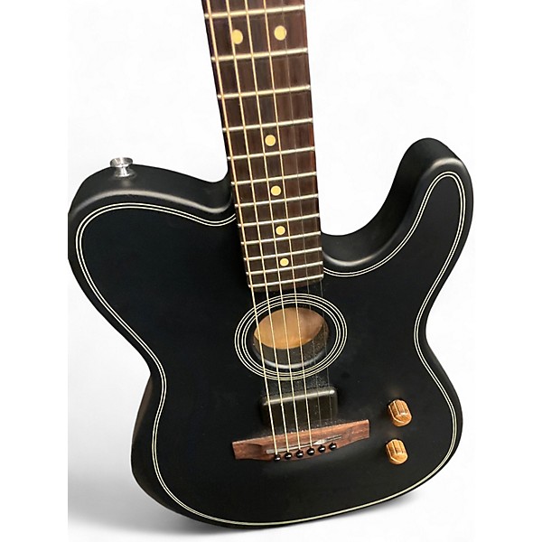Used Fender Acoustasonic Standard Telecsater Satin Black Acoustic Electric Guitar