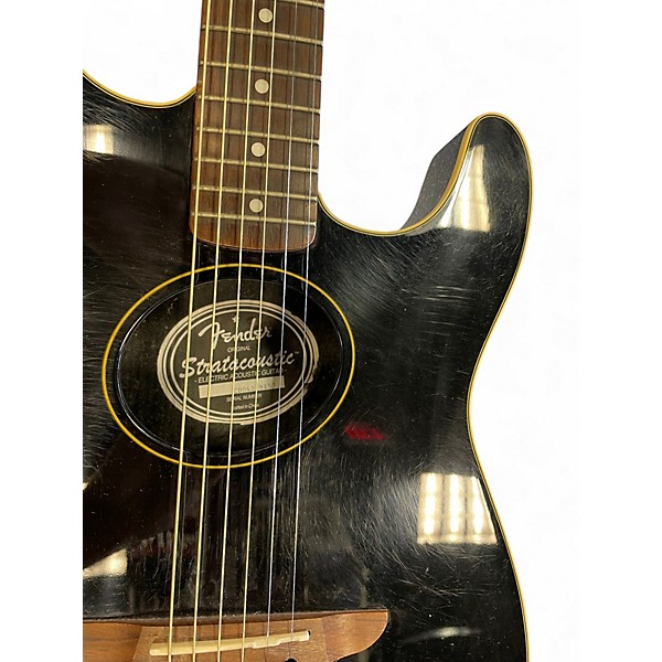 Used 2010s Fender Stratacoustic Black Acoustic Electric Guitar