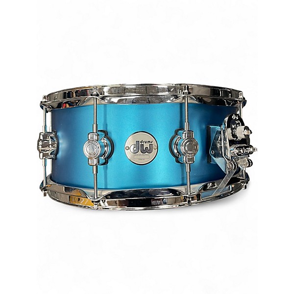 Used DW 14X6.5 Design Series Snare Aqua Blue Drum