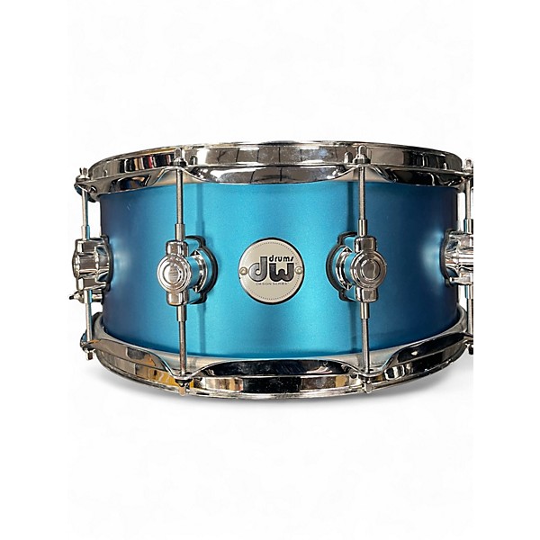 Used DW 14X6.5 Design Series Snare Aqua Blue Drum