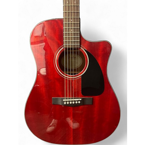 Used Fender CD140SCE Cherry Acoustic Electric Guitar