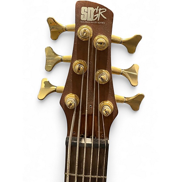 Used Ibanez SR756 Natural Electric Bass Guitar