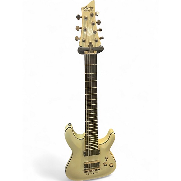 Used Schecter Guitar Research Demon 7 String Alpine White Solid Body Electric Guitar