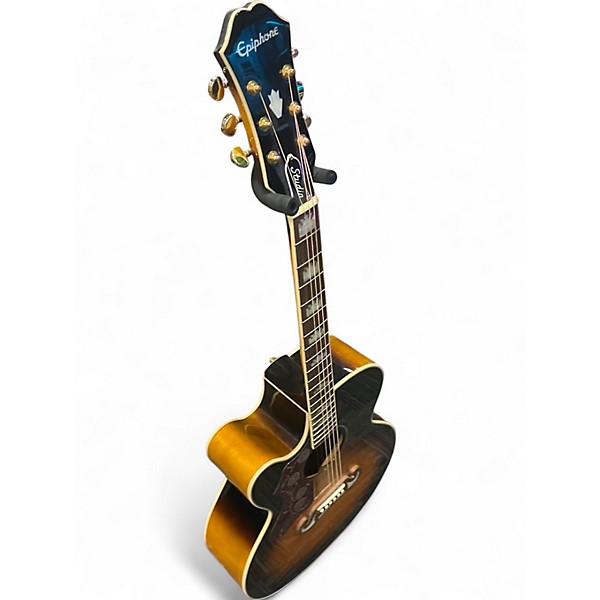 Used Epiphone J-200EC STUDIO LEFT HANDED Vintage Sunburst Acoustic Electric Guitar