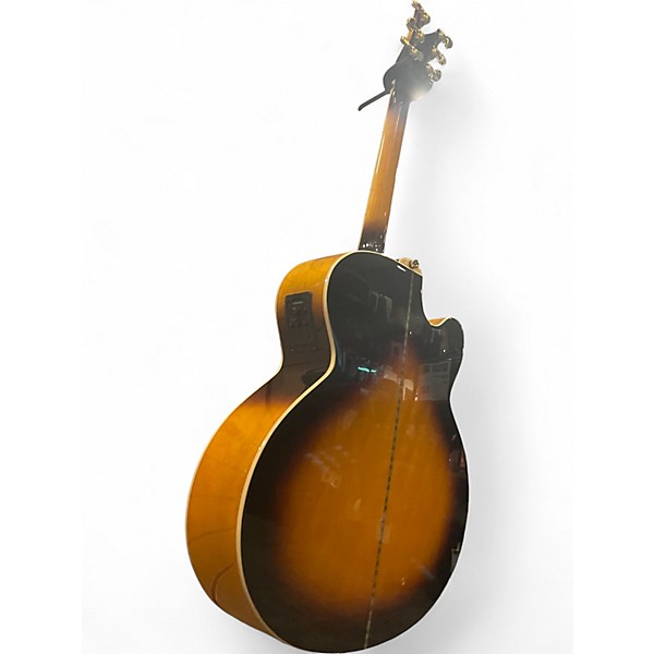 Used Epiphone J-200EC STUDIO LEFT HANDED Vintage Sunburst Acoustic Electric Guitar