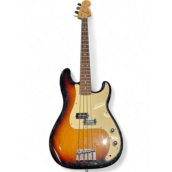 Used Fender Standard Precision Bass 3 Color Sunburst Electric Bass Guitar