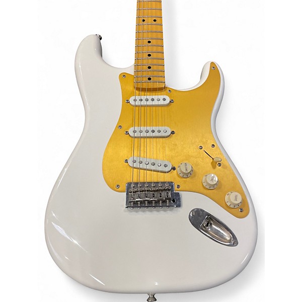 Used Squier Classic Vibe 1950S Stratocaster Olympic White Solid Body Electric Guitar