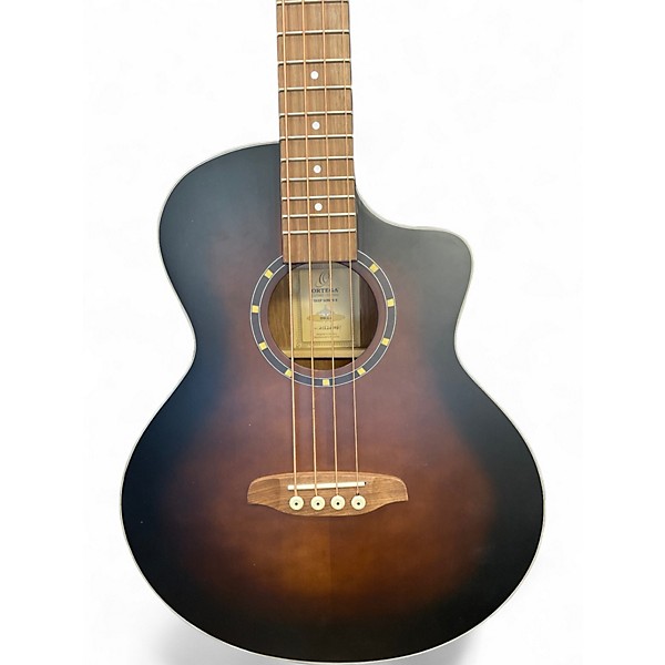 Used Ortega Deep Series 9 Brown Sunburst Acoustic Bass Guitar