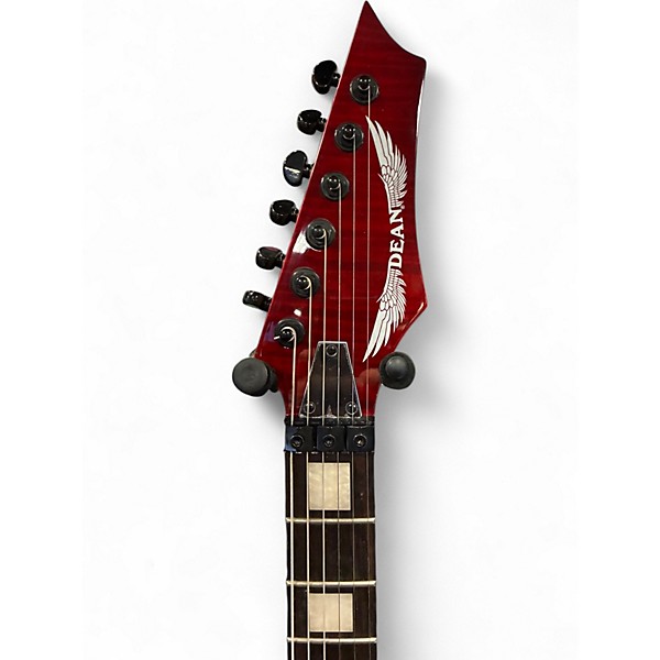 Used Dean Michael Angelo Batio MAB3 Trans Red Solid Body Electric Guitar