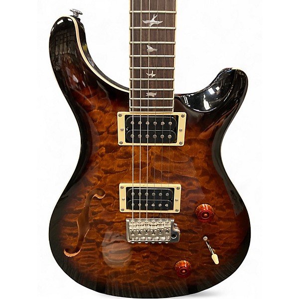 Used PRS SE Custom 22 Semi-Hollowbody Tobacco Sunburst Hollow Body Electric Guitar