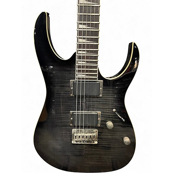 Used Ibanez RG3EXFM1 Trans Black Solid Body Electric Guitar