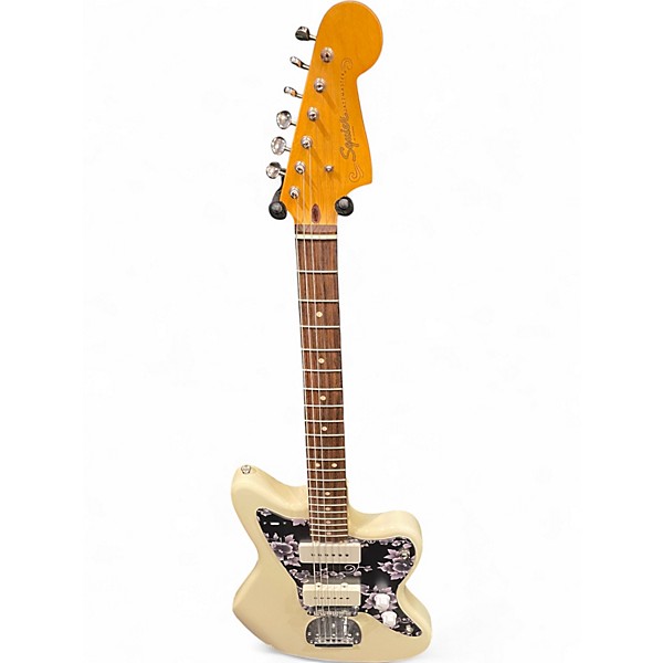 Used Squier J Mascis Jazzmaster Vintage White Solid Body Electric Guitar