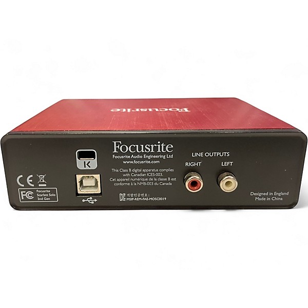 Used Focusrite Scarlett Solo Gen 2 Audio Interface