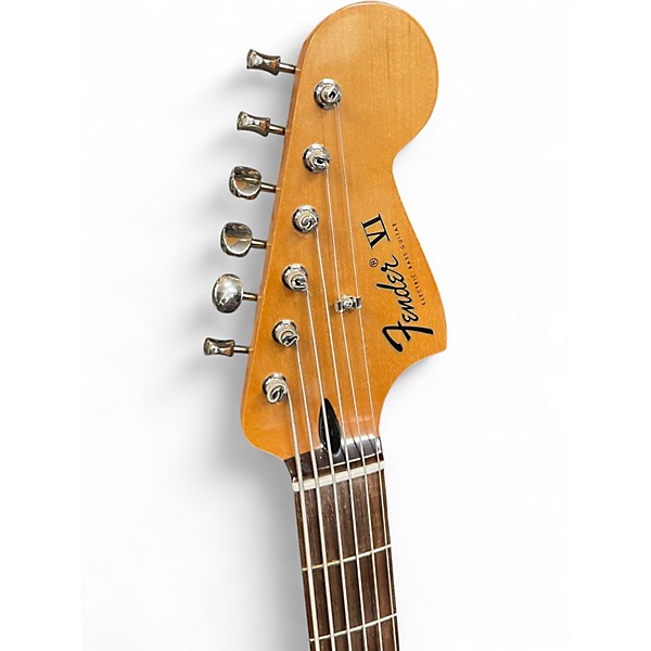Used Fender Pawn Shop Bass VI Baritone 3 Tone Sunburst Electric Bass Guitar