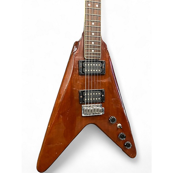 Used Harmony V666 Walnut Solid Body Electric Guitar