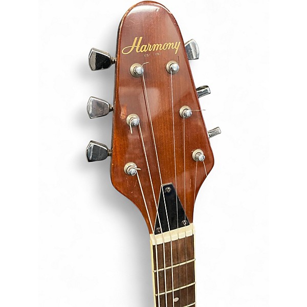 Used Harmony V666 Walnut Solid Body Electric Guitar