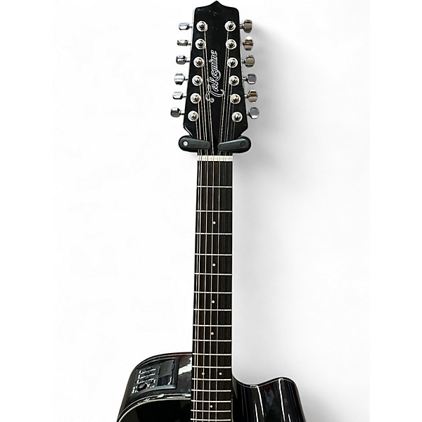 Used Takamine GD30-12 Black 12 String Acoustic Electric Guitar