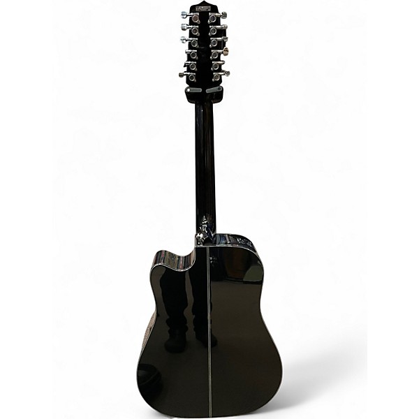 Used Takamine GD30-12 Black 12 String Acoustic Electric Guitar