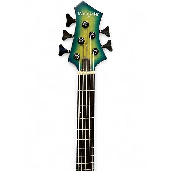 Used Sire Marcus Miller M7 Swamp Ash 5 String Green Electric Bass Guitar