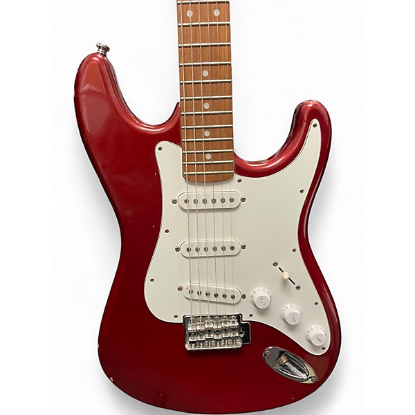 Used Hamer SLAMMER STRAT STYLE RED / WHITE PICKGUARD Solid Body Electric Guitar