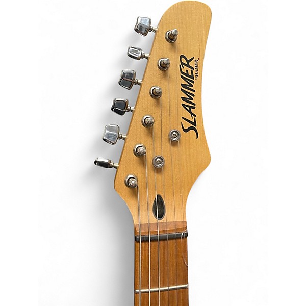 Used Hamer SLAMMER STRAT STYLE RED / WHITE PICKGUARD Solid Body Electric Guitar