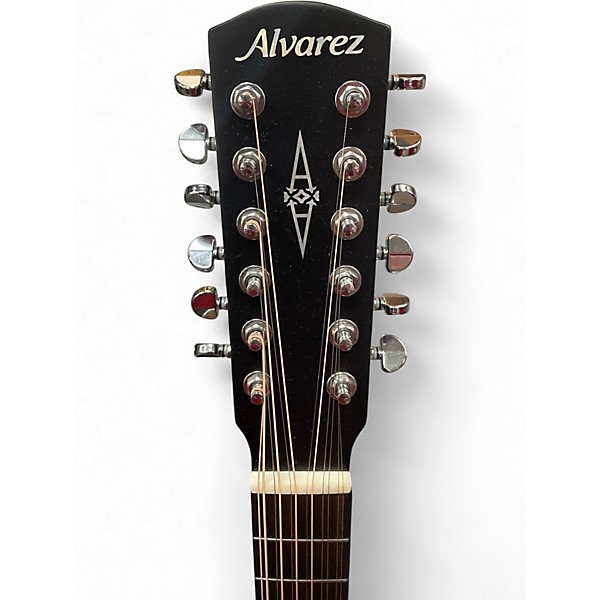 Used Alvarez AD60-12CEBK MATTE BLACK 12 String Acoustic Electric Guitar