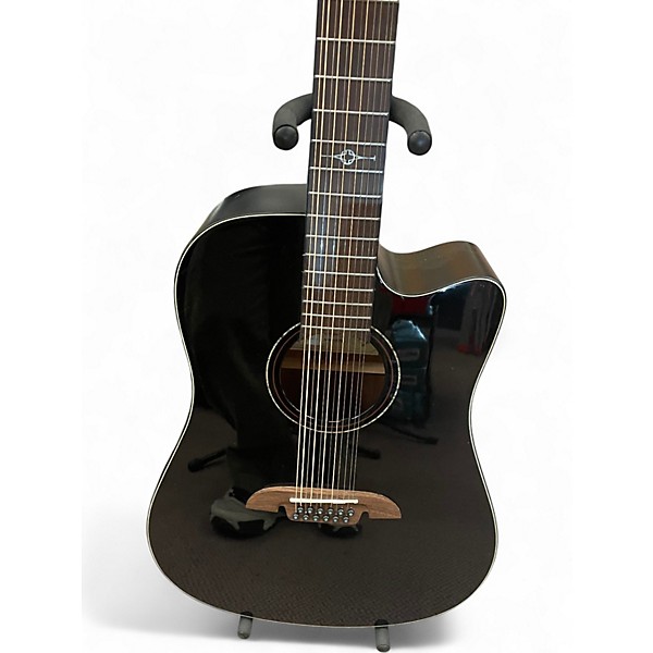 Used Alvarez AD60-12CEBK MATTE BLACK 12 String Acoustic Electric Guitar