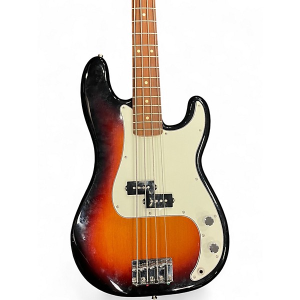 Used Fender Player Precision Bass 3 Tone Sunburst Electric Bass Guitar
