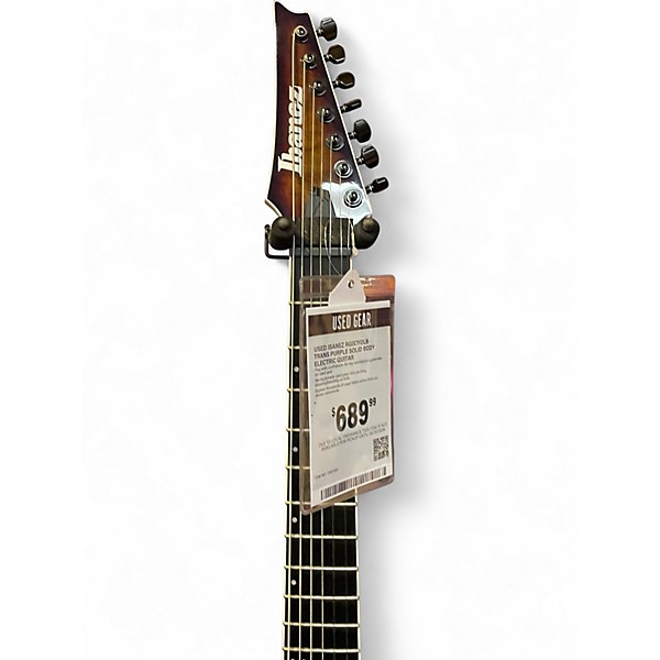 Used Ibanez RGIX7FDLB Trans Purple Solid Body Electric Guitar