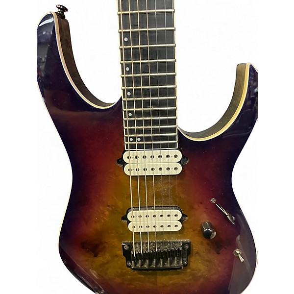 Used Ibanez RGIX7FDLB Trans Purple Solid Body Electric Guitar