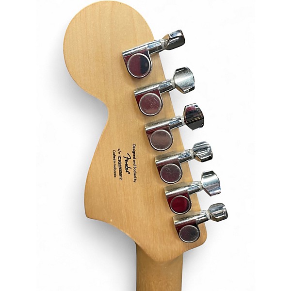 Used Squier Mustang Graffiti Yellow Solid Body Electric Guitar