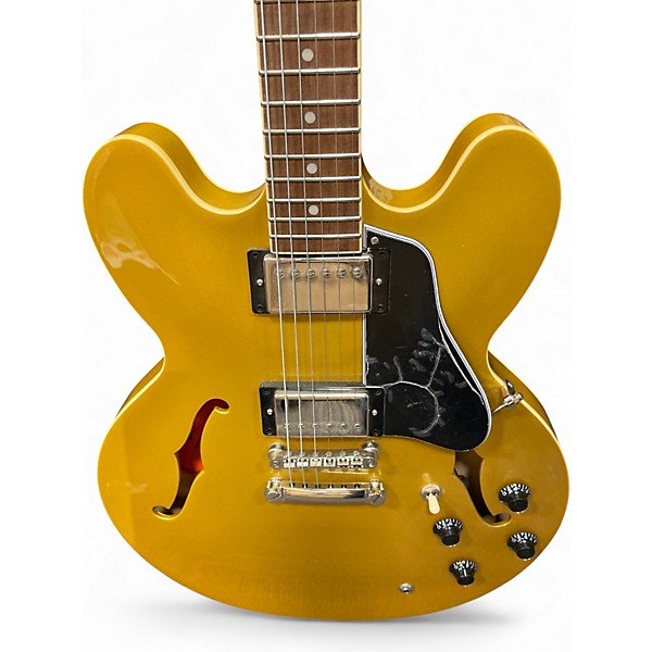 Used Epiphone ES335 Aztec Gold Hollow Body Electric Guitar